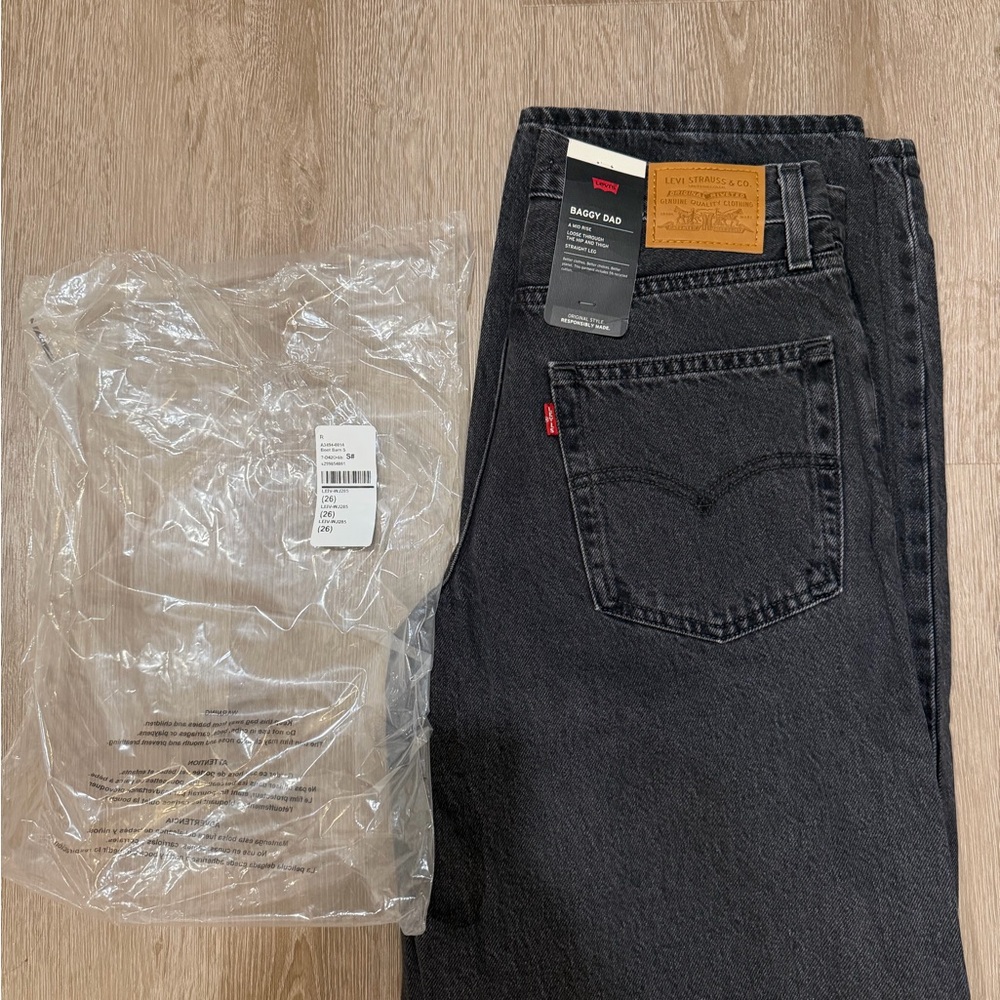 Levi's Relaxed Black Women’s Jeans with Leather Patch